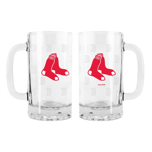 MLB Boston Red Sox 2-Pack Satin Etch Tankard Mug
