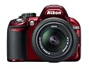 Nikon D3100 SLR-Digitalkamera (14 Megapixel, Live View, Full-HD-Videofunktion) Kit inkl. AF-S DX 18-55 VR Objektiv rot
