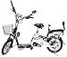 Motor Electric Bicycle x 2Adult Seats+pedal+battery 20 Mile (Model: Class2) Silver