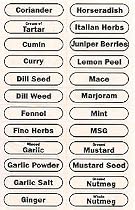 R.S.V.P. 96-Piece Spice Label Set