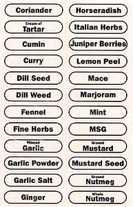 R.S.V.P. 96-Piece Spice Label Set