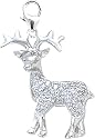 14k Gold Diamond Reindeer Charm (1/10 cttw)