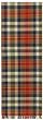 Durable Hand Woven 100% Cotton Colorful Blue Plaid Table Runners 12x72 Inches Set of Two
