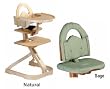 Svan High Chairs from Scandinavian Child with Infant Kit and Cushion, Sage Cushion with Natural Wood