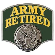 Army Retired Pewter Belt Buckle