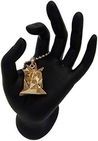 Crown/Thorns Yellow Micro Pave CZ 14k Gold Overlay Piece Mini Charm Pendant Chain Necklace