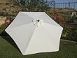 9ft Umbrella Replacement Canopy for 6 Ribs in Natural (For 6 ribs replacement canopy only)
