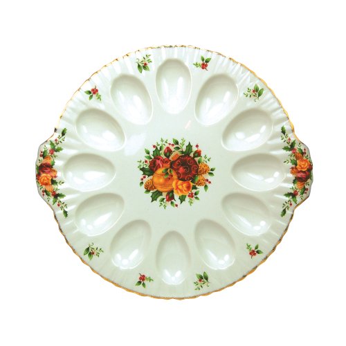 Royal Albert Old Country Roses Holiday 11-Inch Deviled Egg Dish