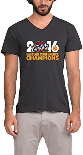 Cool Men's 2016 Eastern Conference Champions Cleveland Cavaliers V-Neck Tee Shirt M Black