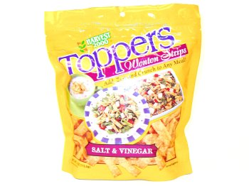 Crispy Wonton Strips-Salt & Vinegar, 4 oz by Harvest2000 Int