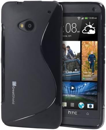 GreatShield Guardian S Series Ultra Slim-Fit Case Flexible TPU Cover for HTC One (M7) - Black