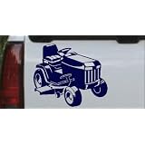 6in X 5.1in Navy -- Lawn Mower Lawn Care Landscaping Business Car Window Wall Laptop... by Rad Dezigns