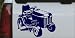Navy 16in X 13.6in -- Lawn Mower Lawn Care Landscaping Business Car Window Wall Laptop Decal Sticker