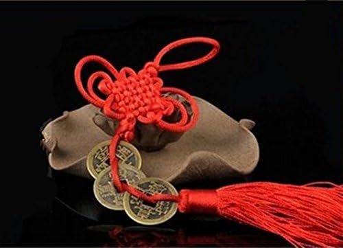 Jinxi Chinese Feng Shui Coins for Wealth and Success -1 set of 3 Coins with 1pc Free Gift Fukubukuro