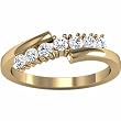 14K Yellow Gold Diamond Seven-Stone Anniversary Ring - 0.35 Ct.