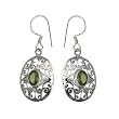 Drop-earrings Sterling Silver Peridot Gemstone Jewelry Size: 1.5 Inches