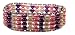 4 Rows of Fresh Water Purple/Pink/ White Colored Pearls with Sterling Silver