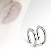 Ohr Fake Piercing Doppelring aus Chirurgenstahl