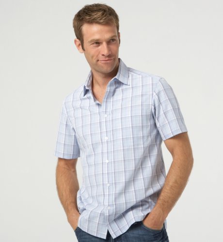 Big & Tall Blue Harbour Short Sleeve Check Shirt