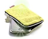 Produkt-Bild: Erstklassig Kunstpelz gepolsterte Rei&szlig;verschluss-Tasche "Fluffy", Handyhalter mit Innovativer Anh&auml;nger "Tr&auml;umer" Nr. 10015, glitzernd, f&uuml;r GSmart S1205 Cougar . Einzigartige Rei&szlig;verschluss-Tasche / Schale / H&uuml;lle/ Etui mit Tragegurt & Riemen, gr&uuml;n, f&uuml;r Handys und Kreditkarten
