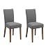 2 Alma Grey Fabric Dining Chairs