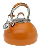 KitchenAid Gourmet Essentials 2-Quart Porcelain Tea Kettle, Tangerine