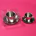 Espressotasse mit Untersetzer 6x5 cm Edelstahl