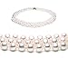 AugustinaJewelry Triple Strand 16-18 Inch 7-8mm White Freshwater Cultured Pearl Necklace