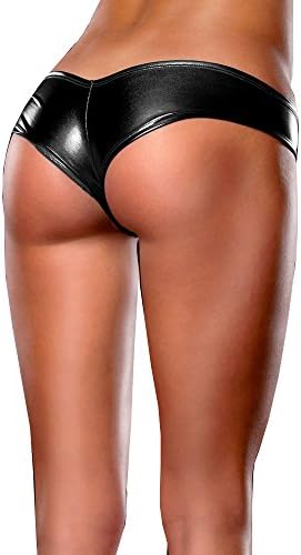 Slocyclub Women's Sexy Low-rise Leather Panty Underwear 5013