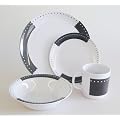 Royal Chrome Melamine Tableware Set 16pc