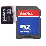 SanDisk 8GB MicroSD Premier SDHC Class 4 tested at 10MB/s with Micro SD Adapter