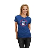 NHL Women's New York Rangers Unbreakable Spirit Short Sleeve Crew Neck Tee (Deep Royal, Medium)