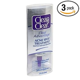 Clean & Clear Clear Advantage Acne Spot Treatment, 0.75 Ounce Tubes Clean & Clear Clear Advantage Acne Spot Treatment, 0.75-Ounce Tubes (Pack of 3)