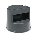 (Price/EA)Rolling Step Stool, Curved Design, Retracting Casters, 16 Dia. x13h, Black