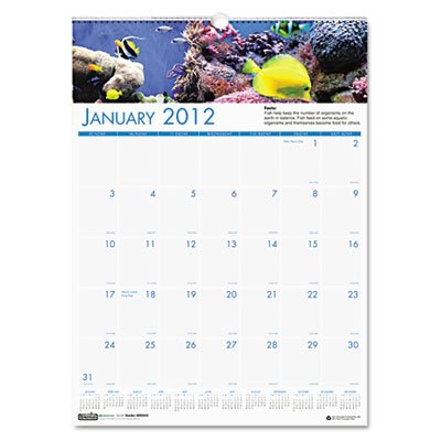 House of Doolittle HOD3642 Wall Calendar- Seal Life Photo- Jan-Dec- Wire Bound- 12in.x16-.50in.