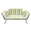 Mali Flex Futon- Lime Mocha Stripe