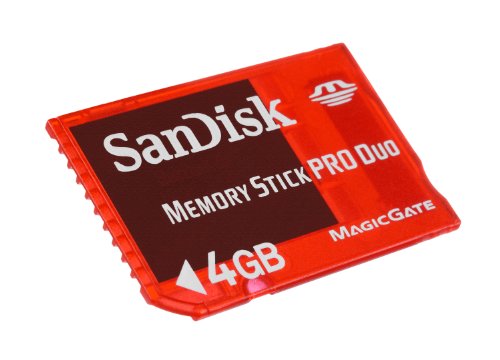 Sandisk 4GB Memory Stick Pro Duo MSPD Gaming Card For Sony PSP - Retail Pack