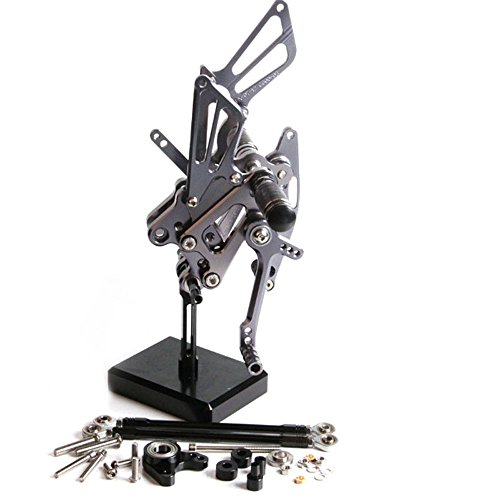 kingtop Titanium Racing CNC Adjustable Rearsets Rear set footpegs For 2003-2006 Honda CBR600RR CBR 600RR 2004 2005 (Titanium)