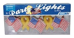 Camco 42657 RV Patriotic Yellow Ribbon and Flag Party Light
