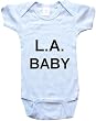 L.A. Baby / Large Lettering - LOS ANGELES BABY - City Series - White, Blue or Pink Onesie / Baby T-shirt