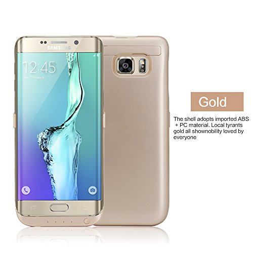 Galaxy S6 Edge Plus Battery Case, Galaxy S6 Edge+ Battery Case, 5800mAh Portable Externa Battery Backup Charger Case Pack Power Bank for Samsung Galaxy S6 Edge Plus / S6 Edge+ (Golden)
