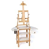 American Easel Oak Premier Paint Station-Golden Finish