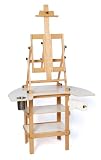 American Easel Oak Premier Paint Station-Golden Finish