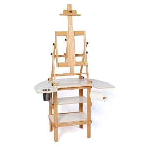 American-Easel-Oak-Premier-Paint-Station-Golden-Finish