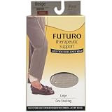 Futuro, Therapeutic Support, Open Toe/Heel Knee High, Beige / Large / Firm 20-30 mm/Hg Compression, One Stocking