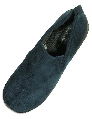 Perry Ellis Portfolio - Mens Microsuede Slipper, Cobalt