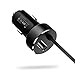 Saxhorn 4.8A Lightning iPhone Car Charger for Apple iPhone 6S, 6S Plus, SE, 6, 5, 5S, 5, iPad - Black