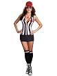 Referee Costune Sexy Ref Costume Athlete Sports Costume Black White Stripe
