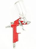 塗装用 エアー スプレーガン 重力式 口径0.5mm 極細150cc 本体レッド