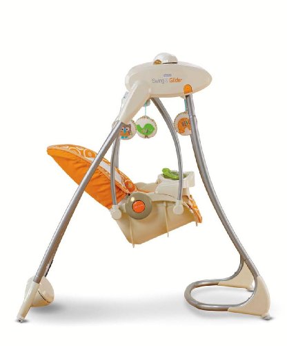 Picture of Cozy Fisher-Price Dreamsicle Collection Swing N Glider, Tan/Orange P9236 (Baby Swing)